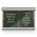 United Visual Products Outdoor Enclosed Combo Board, 72"x36", Bronze Frame/White Porc & Cobalt UVCB7236ODBZ-WHTPORC-COBACC
